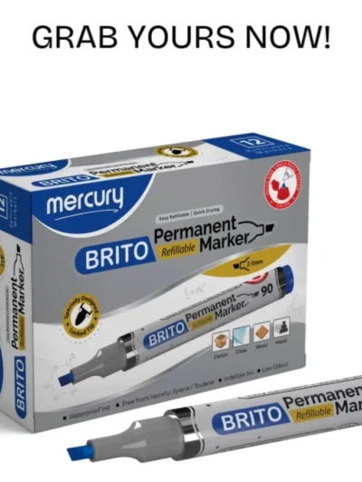 PERMANANT MARKER BRITO 12 PCS PER BOX