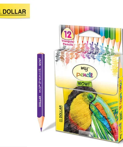 DOLLAR 12 HALF COLOUR PENCIL 12 PCS