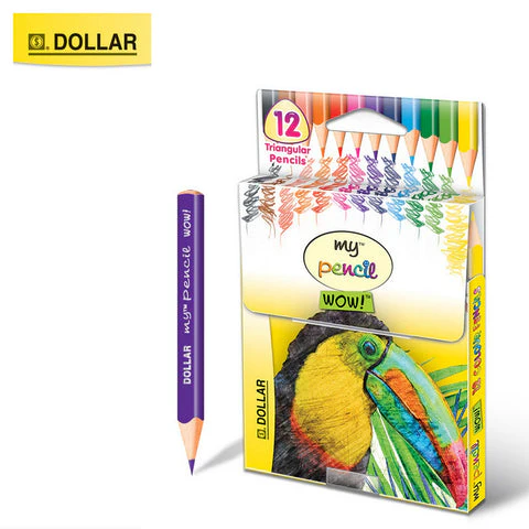 DOLLAR 12 HALF COLOUR PENCIL 12 PCS