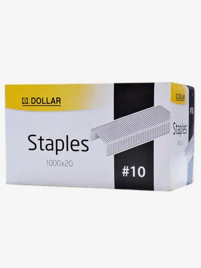 DOLLAR STAPLES #10 PIN 10 PCS PER BOX