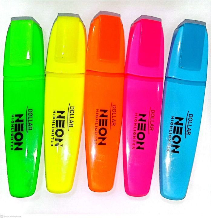 DOLLAR NEON HIGHLIGHTER 10PCS PER BOX - Image 2