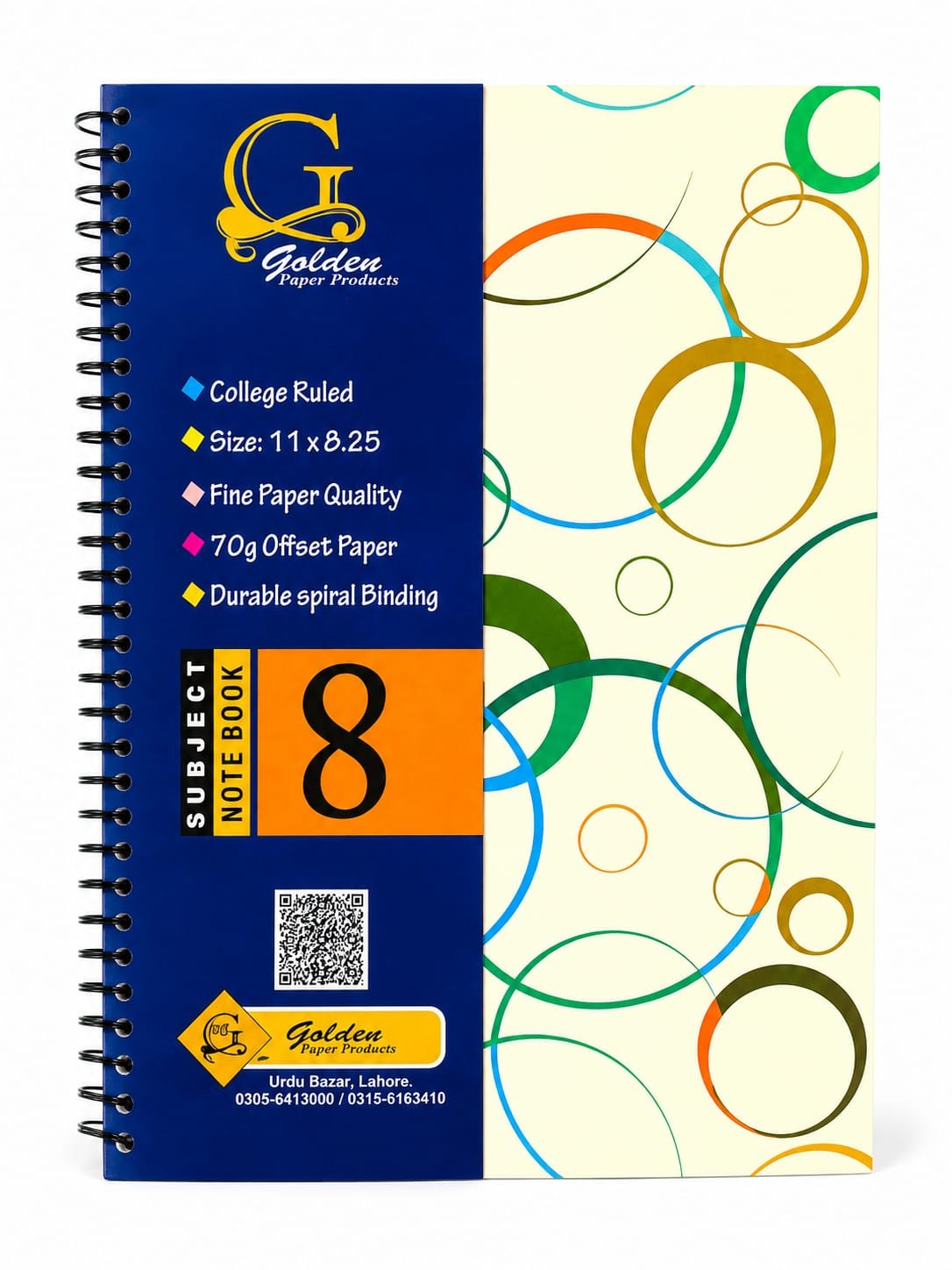 SPIRAL 8 SUBJECT NOTE BOOK