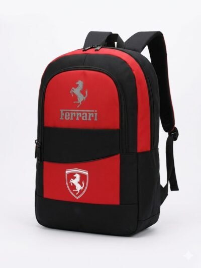 RACING INSPIRED RED AND BLACK FERRARI STUDENT BAG