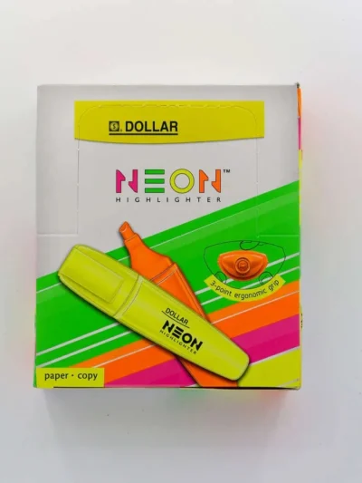 DOLLAR NEON HIGHLIGHTER 10PCS PER BOX